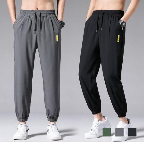 남성 얇은 여름 조거 팬츠 가벼운 차르르 밴딩 바지