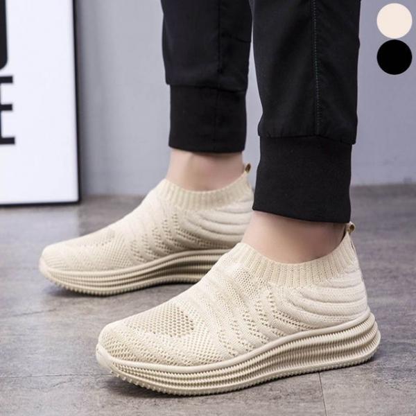 남자 여름 메쉬 니트 운동화 통풍 경량 슬립온 슈즈