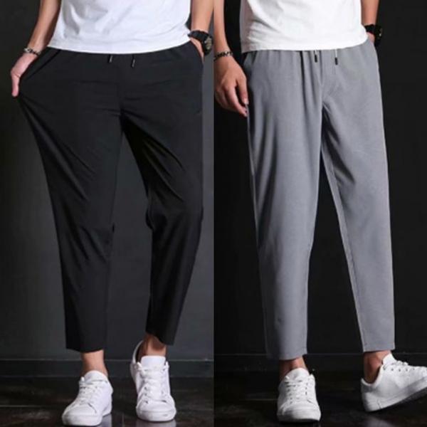 남성 2색 허리밴딩 쿨링 트레이닝 구부 팬츠