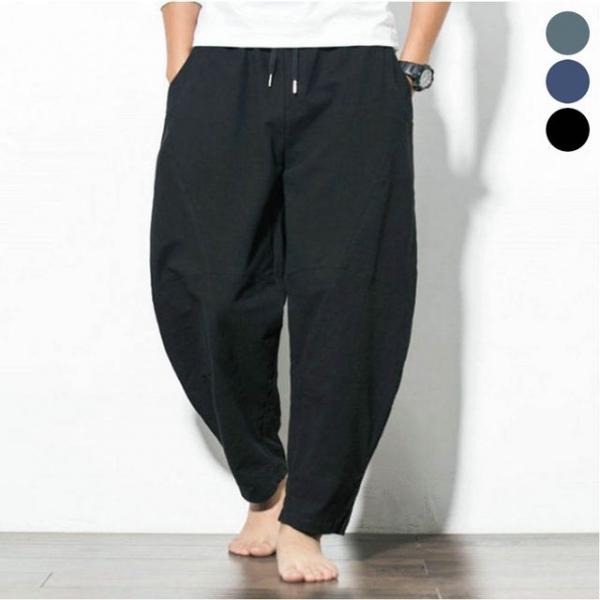 남자 배기팬츠 루즈핏 밴딩 캐주얼 항아리 바지 3색