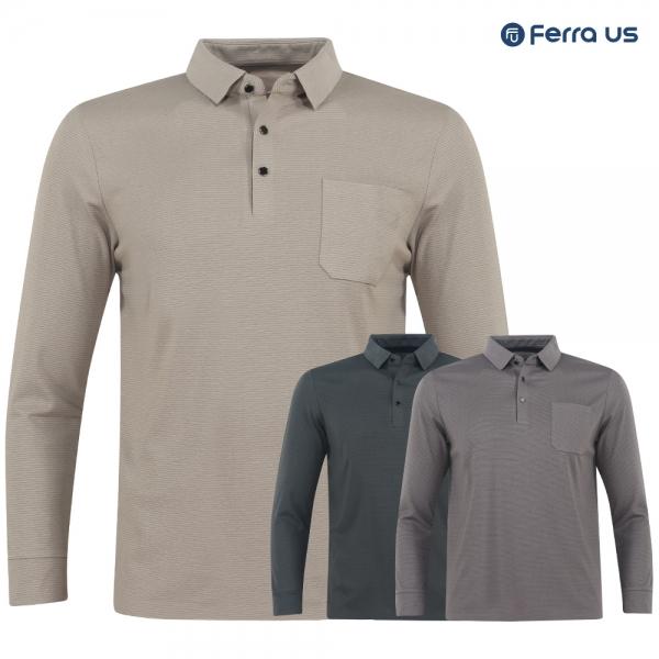 페라어스 남성 봄가을 기능성 긴팔 카라 골프 티셔츠 GCTF5LU2589