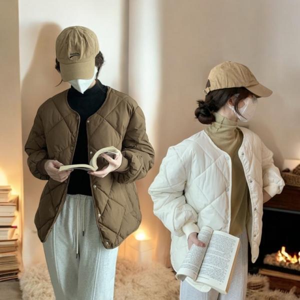 경량패딩 베르 루즈핏 라운드넥 여자패딩 3color 데일리 패딩