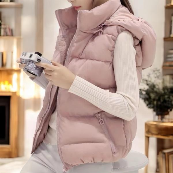 패딩조끼 베르 여자 경량 패딩조끼 후드 4color 여자패딩