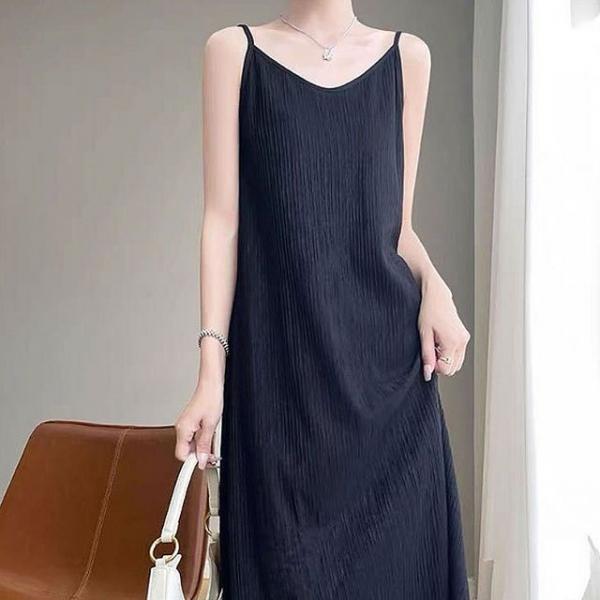 여성 플 끈나시 원피스 여름 데일리룩