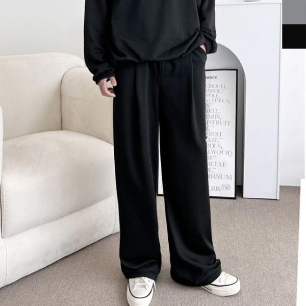 남성 트레이닝 핀턱 와이드팬츠 1P 봄가을 편한 바지