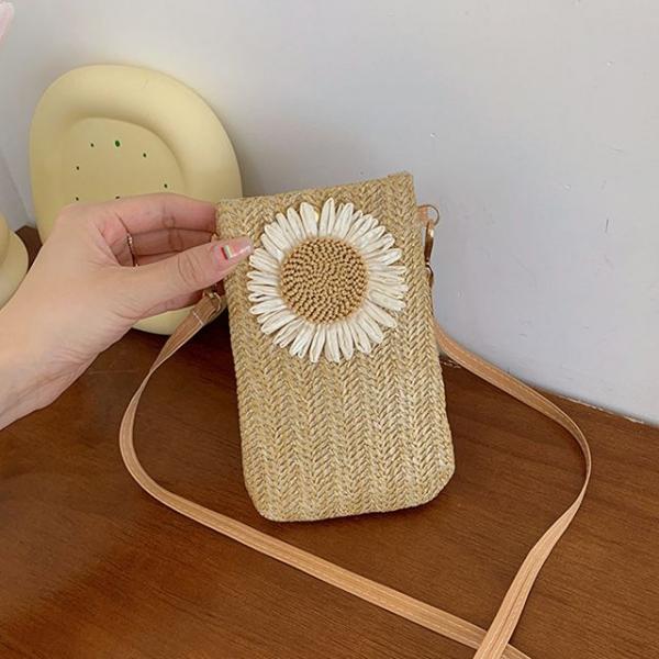 미니 라탄 크로스 백 여름 여행 핸드폰 휴대폰 가방