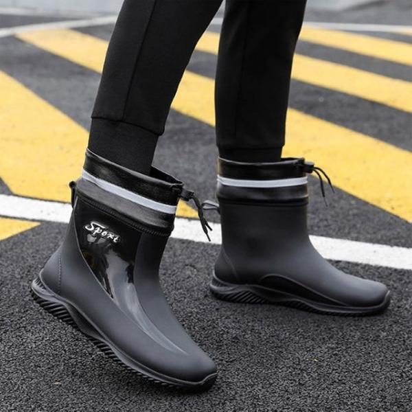 장마 레인 남자 부츠 방수 가벼운 장화 블랙 신발