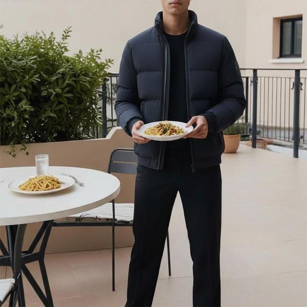 리부 LYVOO 항공점퍼 남자자켓 남자패딩 블루종자켓 남성자켓 잠바 남자경량패딩 점퍼HJ 블랙 XL