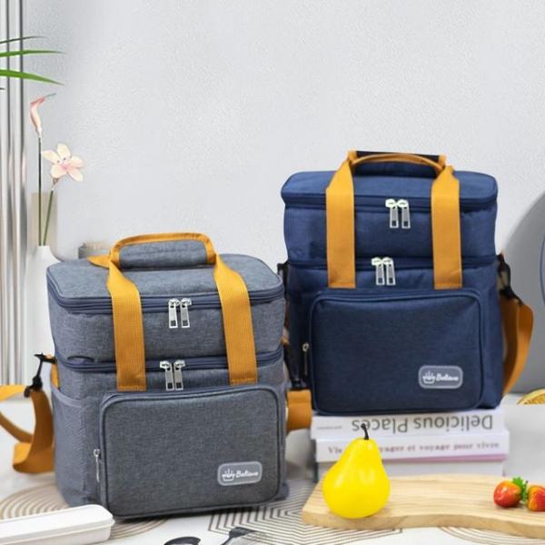 2단 보온 보냉 쿨링 아이스 박스 도시락가방 쿨러백