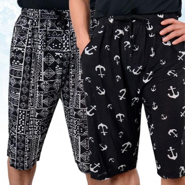 남자 반바지 아이스 빅 사이즈 여름 5부 팬츠(랜덤)