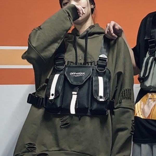 테크웨어스포츠체스트백(반사블랙)사이클조끼가방