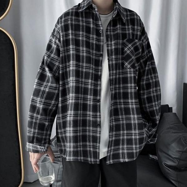 남자 체크남방 셔츠 봄 캐주얼 남방 자켓 1색