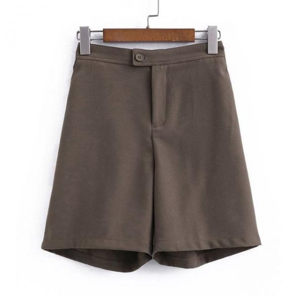 여성 시원한 여름 백 밴딩 편한 정장핏 심플 반바지