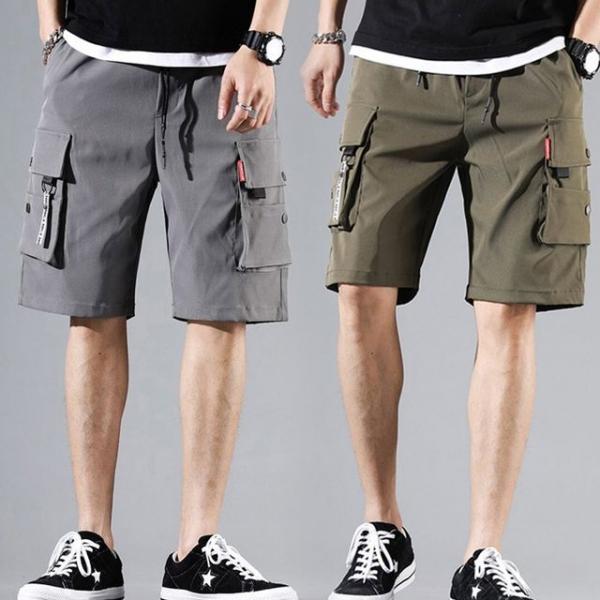 남성 캐주얼 외출 바지 스트릿 패션 카고 포켓 반바지