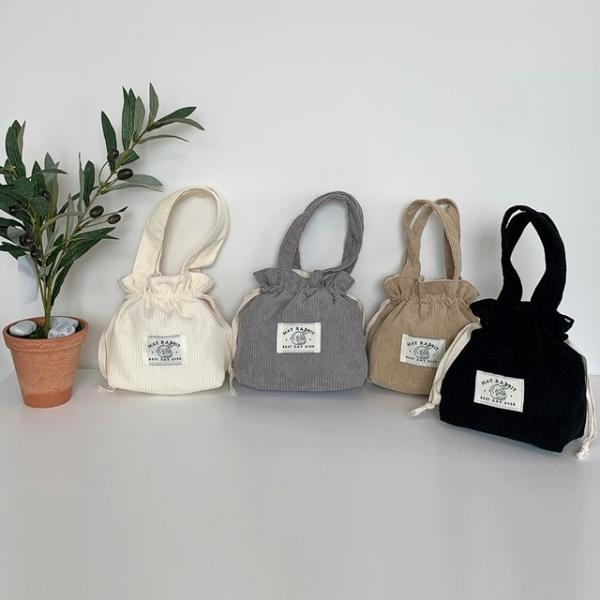 코듀미니복조리백 파우치 손가방 여성 골덴 화장품