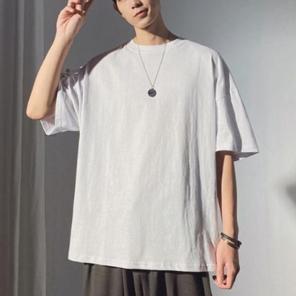 남자 반팔티 기본 무지 셔츠 오버핏 캐주얼 여름