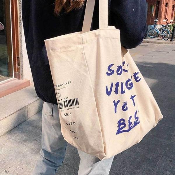 레터링 에코백 캔버스백 숄더백 학원 보조 가방