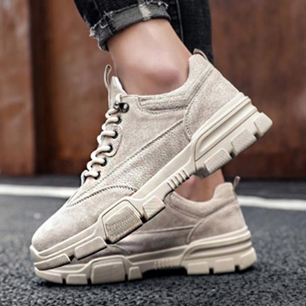 스웨이드 남성 편안한 데일리 운동화 스니커즈
