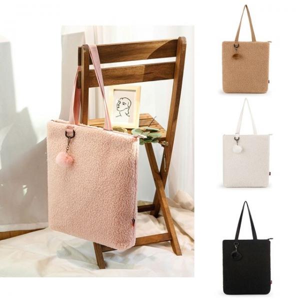 77_95 뽀글이 양털 에코백 캐주얼 학생 여성 숄더백