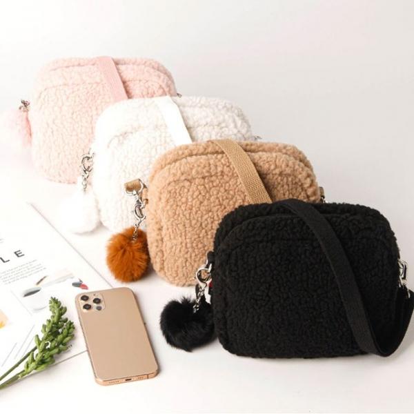 77_96 뽀글이 양털크로스백 캐주얼 학생 여성 데일리