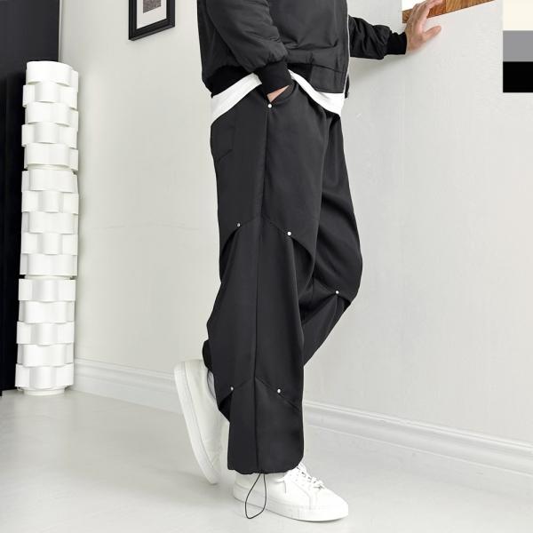 GPA SF1030M 남자 리벳 팬츠 무릎핀턱 스트링 조거 와이드