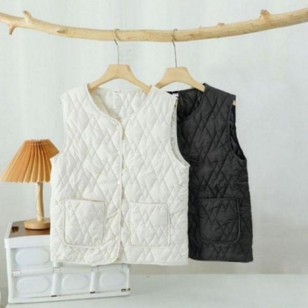 퀄팅 방한 패딩 스타일 조끼 여성 이너 퀄팅패딩조끼 패딩조끼 여성 경량 이너조끼 퀄팅