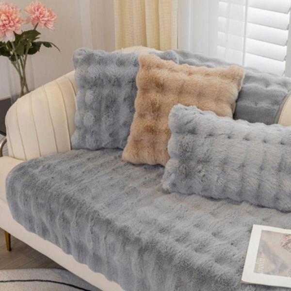 겨울 토끼털소파패드 밍크 쇼파 커버 극세사 사각 카바 퍼 벨벳 패드 쇼파 덮개 소파 커버 러그 넓은