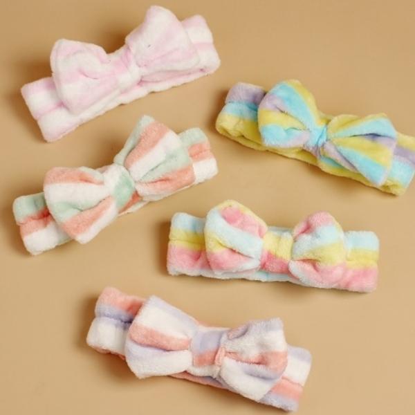 러블리극세사 세안 헤어밴드 5p세트 (리본) DP13562