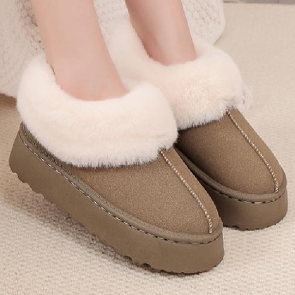 여성 통굽 털부츠 방한화 발목부츠 DO0101