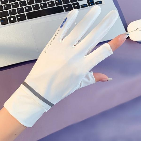 에어쿨 여성 2컷 스포츠 장갑(화이트) 등산 쿨링