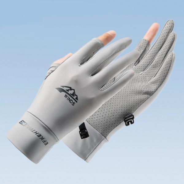 하이쿨 여성 2컷 스포츠 장갑(M) (그레이)자외선차단 등산장갑