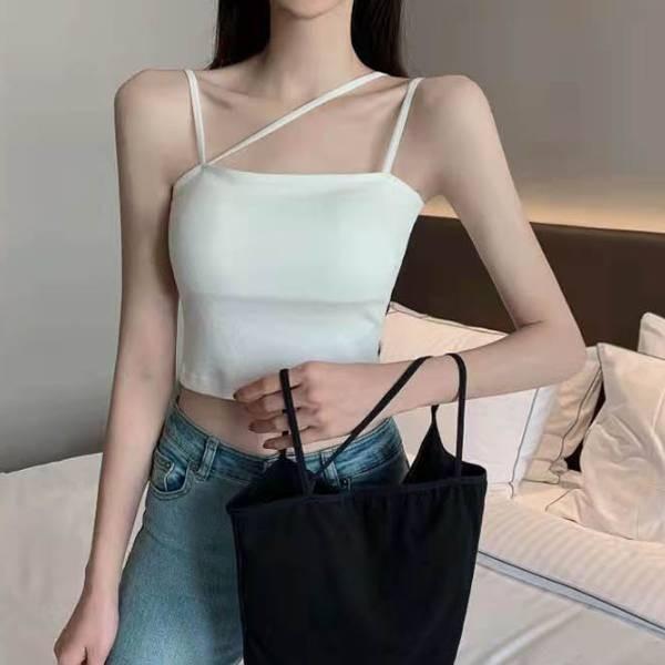 트랜디한 디자인 포인트 데일리 가디건 셔츠 아우터 코디 날개형의 기본 캡 내장 어깨 끈 브라탑