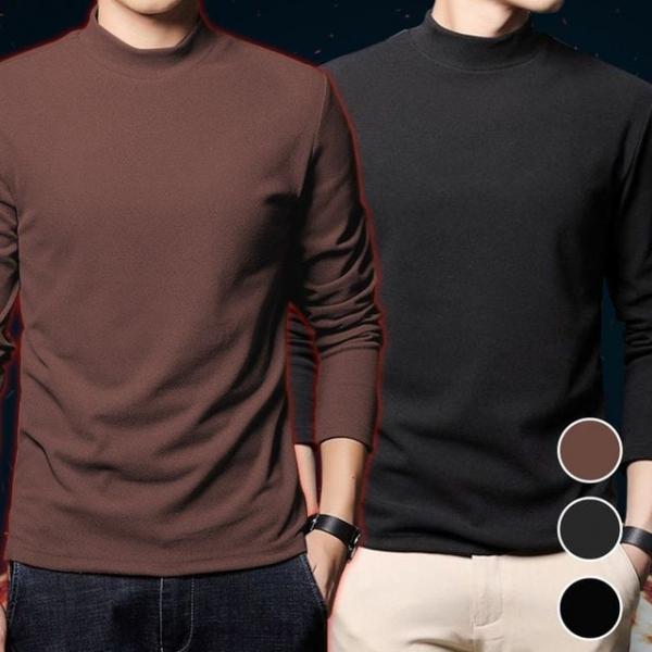 남자 목폴라 터틀넥 긴팔 티셔츠 목티 겨울 이너웨어