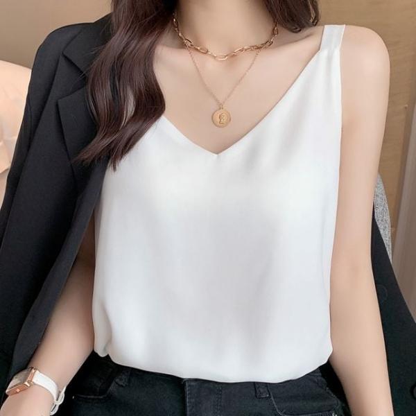 4컬러 민소매 슬리브리스 여성나시 보들 여자나시