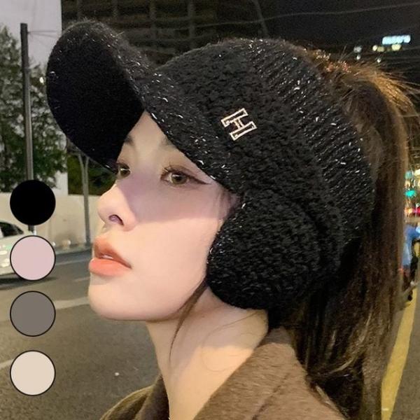 헤이 니트썬캡 귀달이 골프모자 겨울 방한 니트 골지