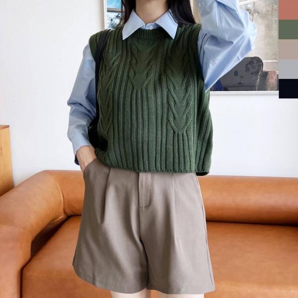 CAT 1025 여자트위 베스트니트조끼