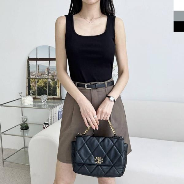 ACC SS1004W 여자 리버시블 잔골지 민소매 나시(앞뒤착용)