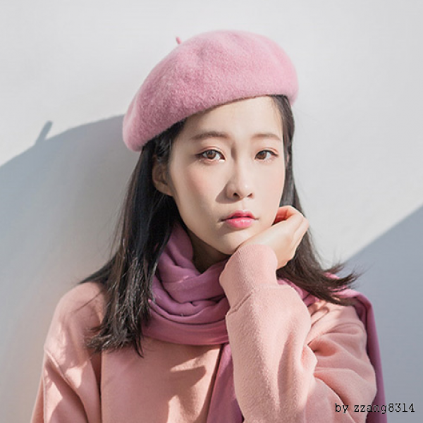 100%양털모자 양모베레모 베레모 빵모자