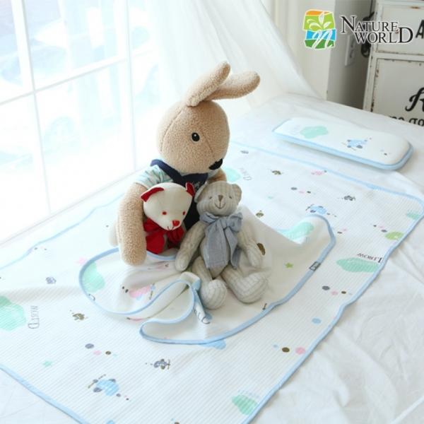 1+1 2P 국산 유아 아기방수패드 이불 신생아 사계절 순면 방수요 방수매트 블랭킷 유아담요