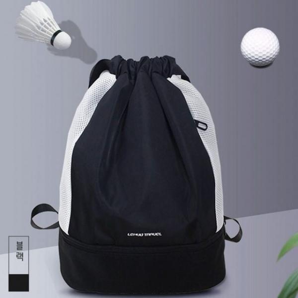 가벼운 스트링 멀티 블랙 백팩 피트니스 수영가방 골