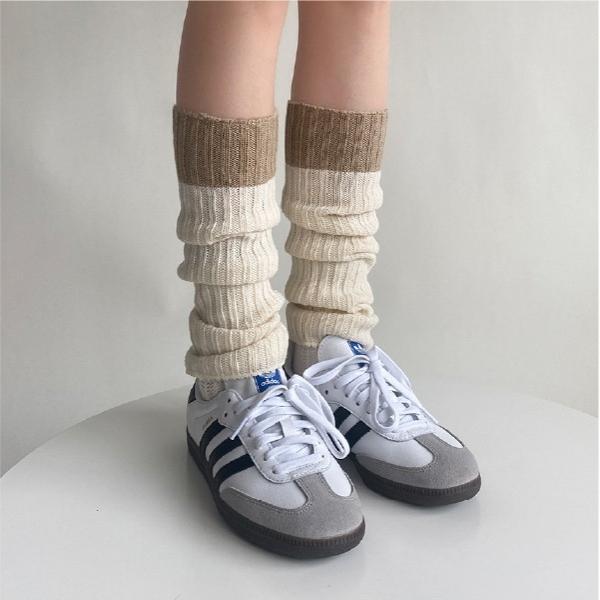 [지앤지] 배색 레그워머 방한 발토시 발워머 양말