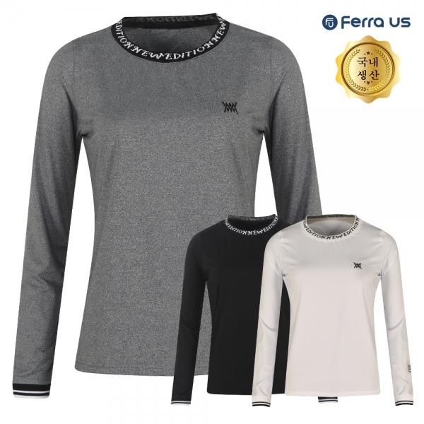 페라어스 여성 국산 레터링넥 기능성 슬림핏 골프티셔츠 ATF5MI5564