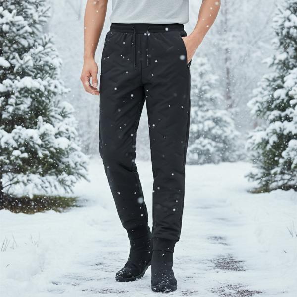 [리부] 기모바지 겨울바지 남자겨울바지 방한바지 작업복바지 편한바지 작업바지 기모조거팬츠 블랙 4XL