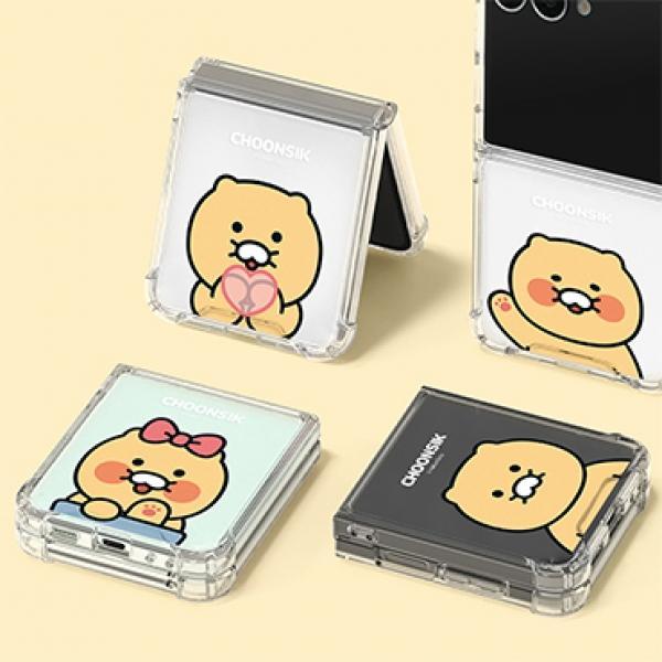 카카오프렌즈 춘식이 베이직 투명방탄 강화 케이스 [SM-F766] 갤럭시Z플립7 5G