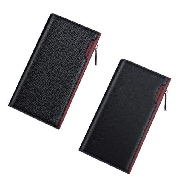 윌리엄폴로 남성용 1단 소가죽 다용도 장지갑