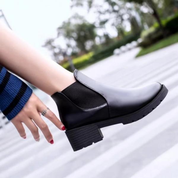 여성 마틴부츠 통굽 숏부츠 따뜻한 방한 앵클 신발