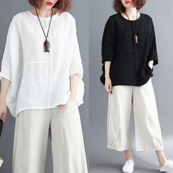 여성 빅사이즈 바지 팬츠 블라우스 반팔티 의류