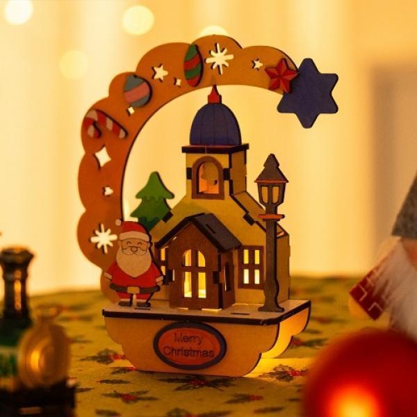 크리스마스 종탑 무드등 미니