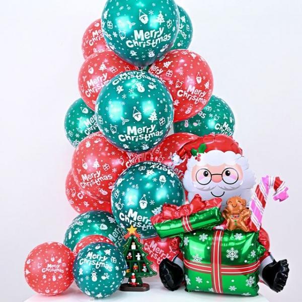 조이 30cm 크리스마스 풍선 펄메리혼합(50개입)