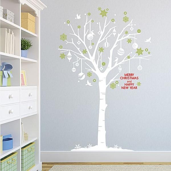 오너먼트트리 그래픽스티커 크리스마스 겨울 눈꽃